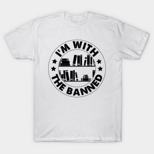 I'm With The Banned Reading Book, Banned Book , Reading Lover Gift For Librarian,book lover, floral book T-Shirt